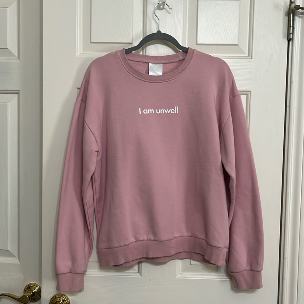 Barstool Sport I am unwell call her daddy podcast Pink Crewneck Sweatshirt large